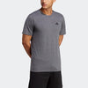 Adidas Mens Feelready Training Tee Dark Grey Heather/White/Black