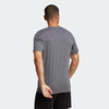 Adidas Mens Feelready Training Tee Dark Grey Heather/White/Black