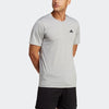 Adidas Mens Feelready Training Tee Medium Grey Heather/White/Black