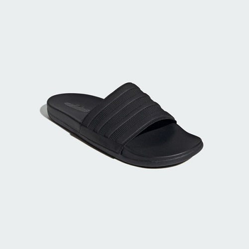 Adidas Mens Adilette Comfort 3 Stripes Core Black/Core Black