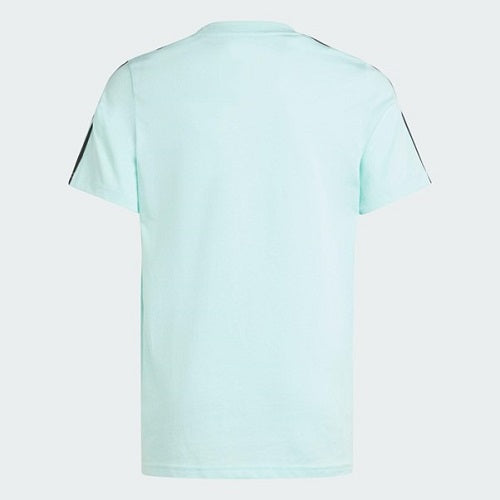 Adidas Kids 3 Stripes Tee Semi Flash Aqua/Black