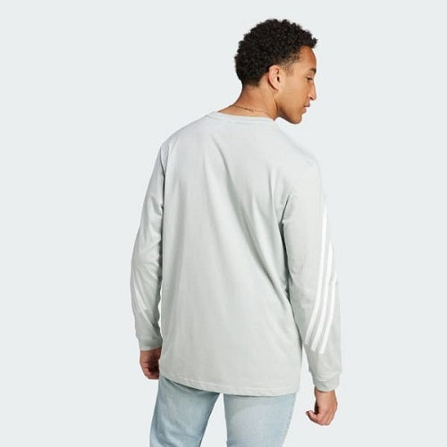 Adidas Mens Future Icons Long Sleeve Tee Wonder Silver/White