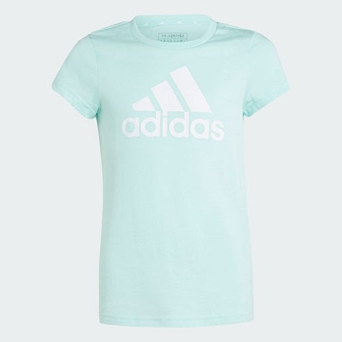 Adidas Kids Big Logo Tee Semi Flash Aqua/White