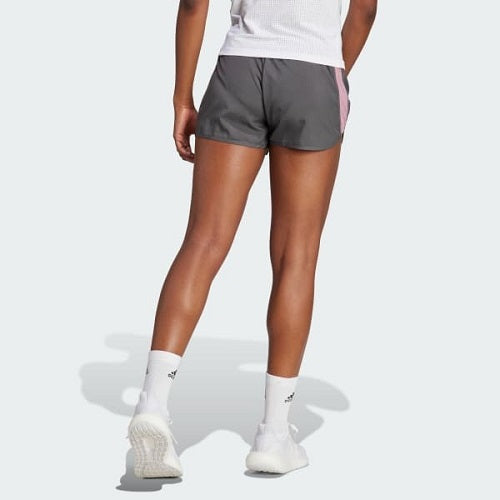 Adidas Womens Run It 3 Inch Short Grey Six/Wonder Orchid