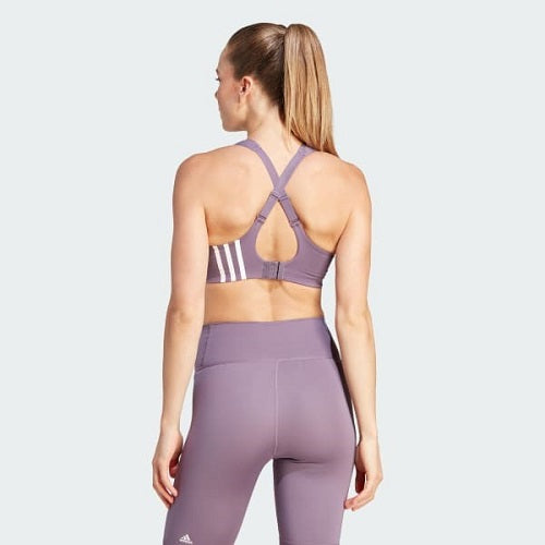 Adidas Womens TLRD Impact Training High Support Bra Top Shadow Violet/White A-C