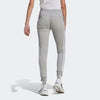 Adidas Womens 3 Stripes Fleece Cuff Pant Medium Grey Heather/White