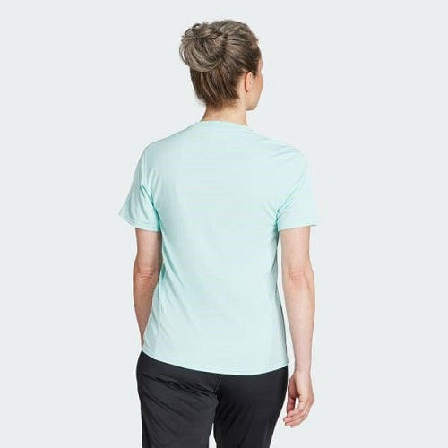 Adidas Womens Own The Run Tee Semi Flash Aqua/White