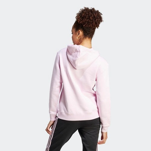 Adidas Womens Big Logo Fleece Hoodie Clear Pink/White