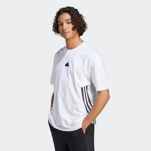 Adidas Mens Future Icons 3 Stripes Tee White/Black