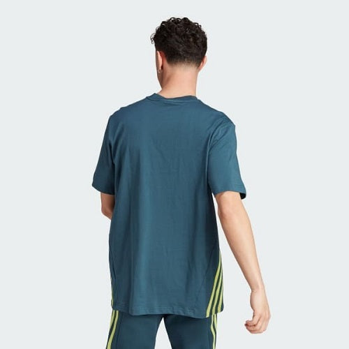 Adidas Mens Future Icons 3 Stripes Tee Arctic Night/Pulse Lime