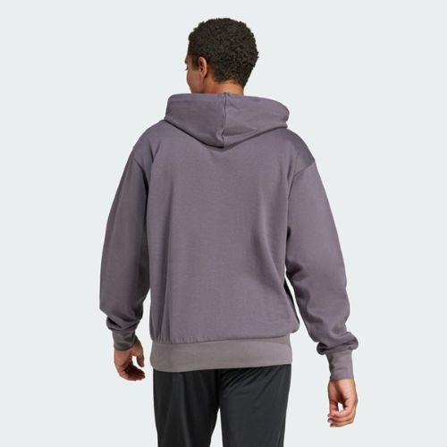 Adidas Mens Feel Cozy Hoodie Wonder Grey Strata/Black