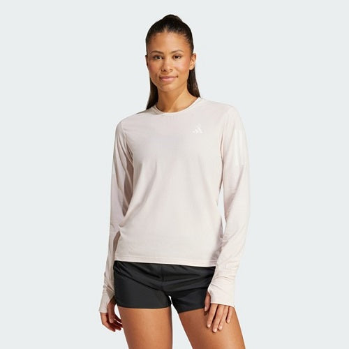 Adidas Womens Own The Run Long Sleeve Tee Putty Mauve