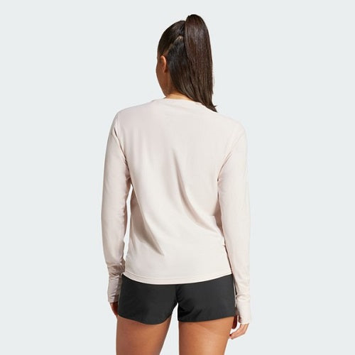 Adidas Womens Own The Run Long Sleeve Tee Putty Mauve