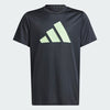 Adidas Kids Training Essentials Logo Tee Carbon/Semi Green Spark