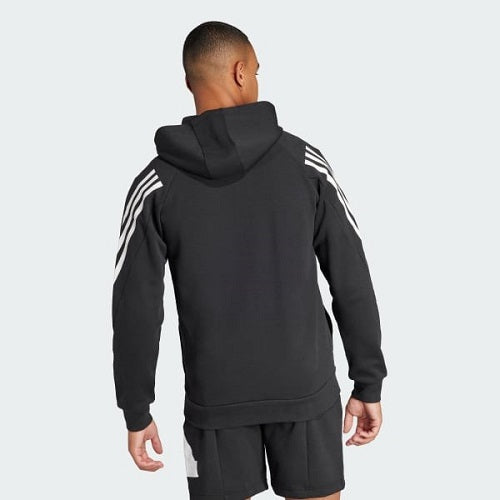 Adidas Mens Future Icons 3 Stripes FZ Hooded Jacket Black