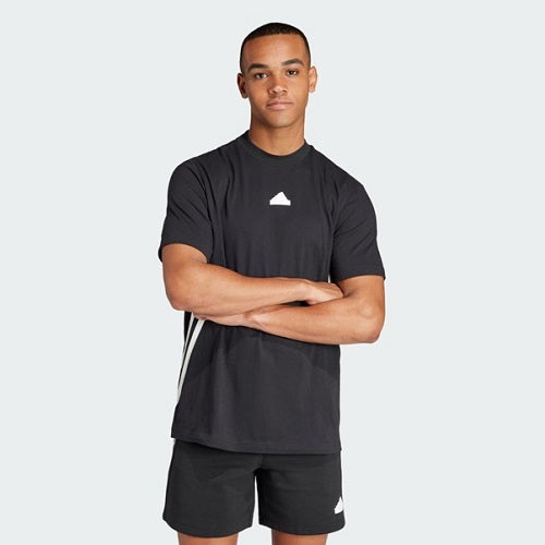 Adidas Mens Future Icons 3 Stripes Tee Black