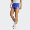 Adidas Womens Pacer High Rise 5 Inch Training Short Semi Lucid Blue/White