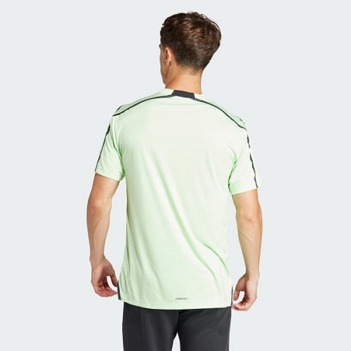 Adidas Mens D4T AdiStrong Workout Tee Semi Green Spark/Black