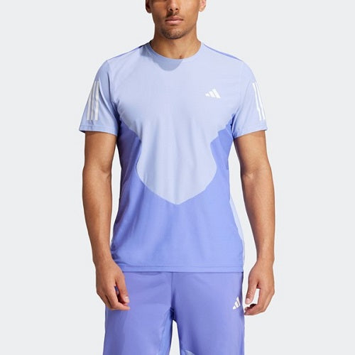 Adidas Mens Own The Run Colourblock Tee Cobalt Blue/Blue Spark