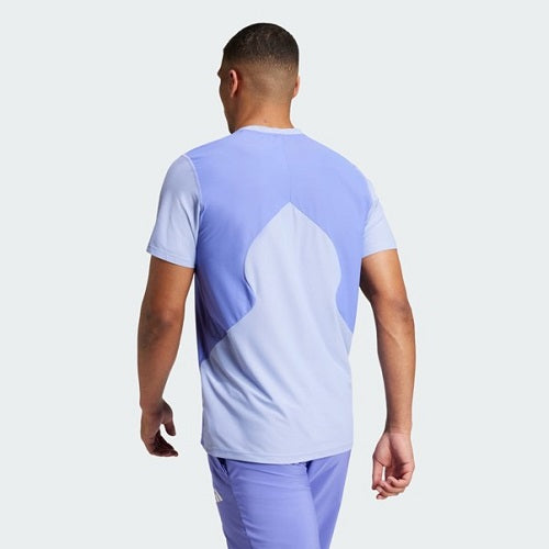 Adidas Mens Own The Run Colourblock Tee Cobalt Blue/Blue Spark