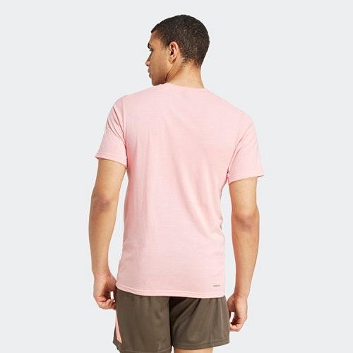 Adidas Mens Feelready Training Tee Semi Pink Spark/Black