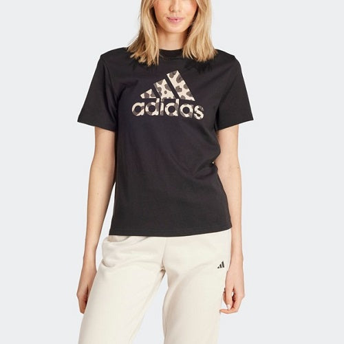 Adidas Womens Animal Graphic Tee Black