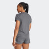 Adidas Womens Aeroready Minimal Branding Crew Tee Grey Six