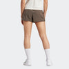 Adidas Womens Pacer 3S 3 Inch High Rise Woven Short Shadow Olive