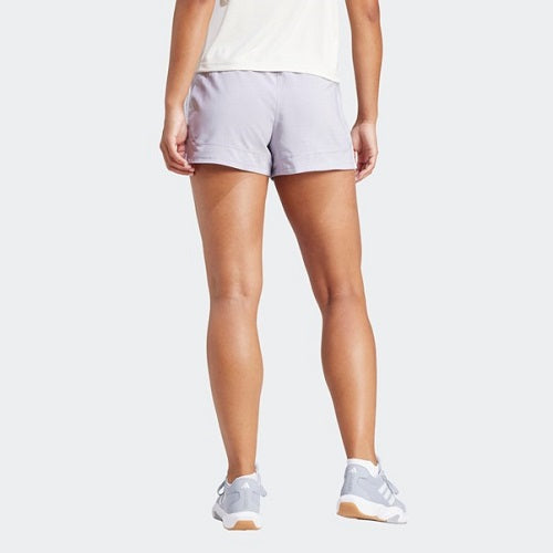 Adidas Womens Pacer 3S 3 Inch High Rise Woven Short Glory Grey/White