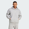 Adidas Mens All Season Fleece Hoodie Medium Grey Heather