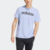 Adidas Mens Linear Logo Single Jersey Tee Blue Spa