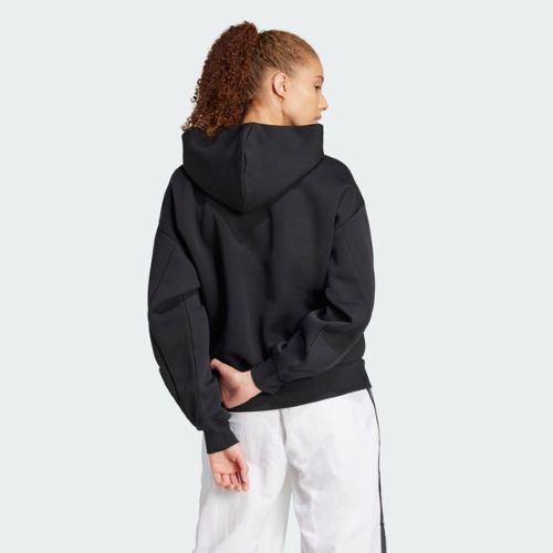 Adidas Womens Future Icons 3 Stripes OH Hoodie Black/White