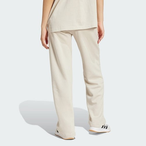 Adidas Womens Small Logo Feel Cozy Open Hem Pant Wonder Aluminium/White