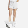 Adidas Womens Small Logo Fleece Short Light Grey Heather/White