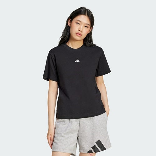 Adidas Womens Small Logo Single Jersey Tee Black/White