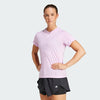 Adidas Womens Aeroready Minimal Branding Crew Tee Bliss Lilac/White