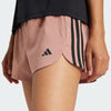 Adidas Womens Pacer 3 Stripes 3 Inch High Rise Woven Short Warm Clay/Black