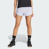 Adidas Womens Pacer High Rise 3 Inch Training Short Violet Tone/White