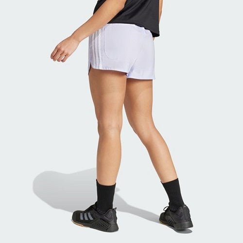 Adidas Womens Pacer High Rise 3 Inch Training Short Violet Tone/White