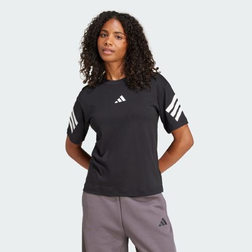 Adidas Womens Future Icons 3 Stripes Tee Black