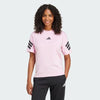 Adidas Womens Future Icons 3 Stripes Tee True Pink