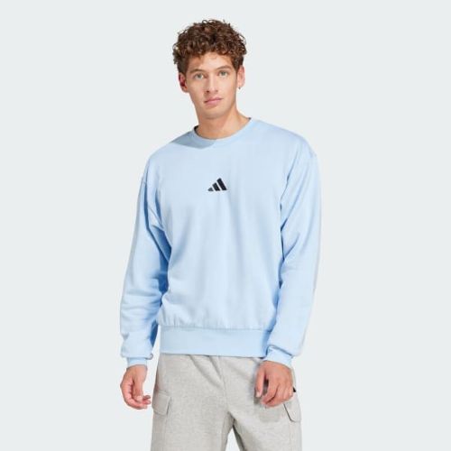 Adidas Mens Feelcozy Fleece Sweat Glow Blue/Black