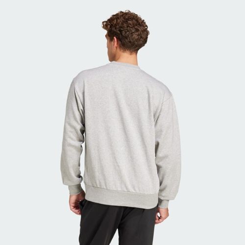 Adidas Mens Feelcozy Fleece Sweat Medium Grey Heather/Black