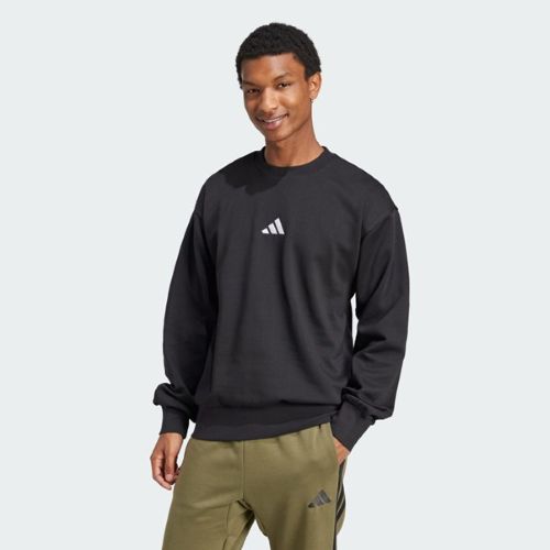 Adidas Mens Feelcozy Fleece Sweat Black/White