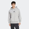 Adidas Mens Feelcozy Fleece Hoodie Medium Grey Heather/Black