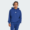 Adidas Mens Essentials Feel Cozy Hoodie Dark Blue/White