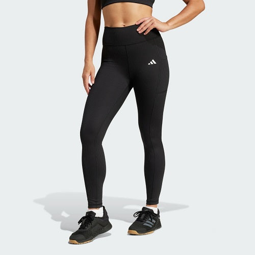 Adidas Womens Optime Rib 7/8 Tight Black