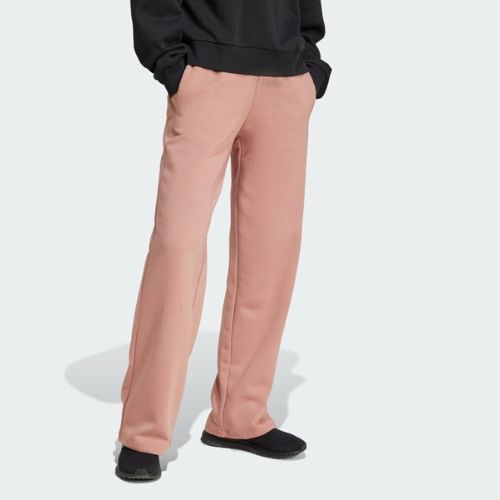 Adidas Womens Small Logo Feel Cozy Open Hem Pant Warm Clay/White