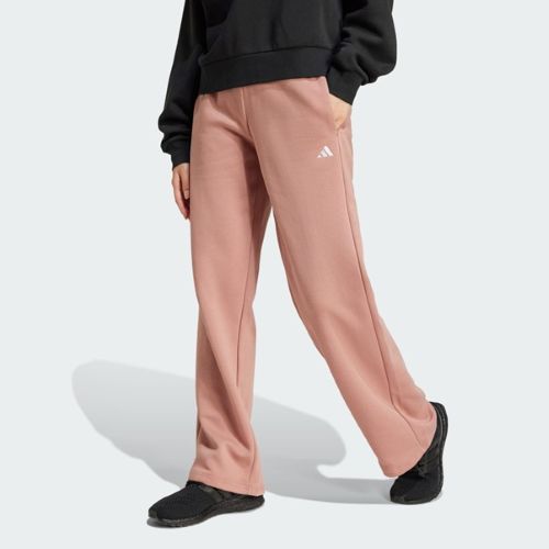 Adidas Womens Small Logo Feel Cozy Open Hem Pant Warm Clay/White
