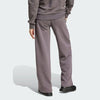 Adidas Womens Small Logo Feel Cozy Open Hem Pant Grey Strata/White